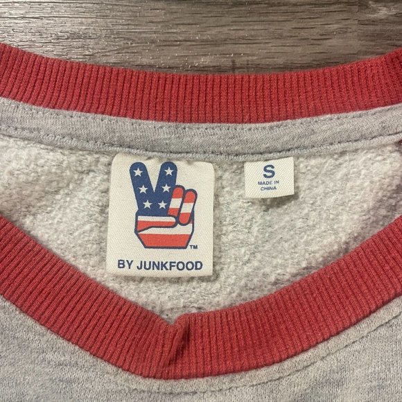 Vintage Retro Y2K Gray Red Atari Missile Command by JunkFood Sweatshirt Sz Small - Picture 4 of 6